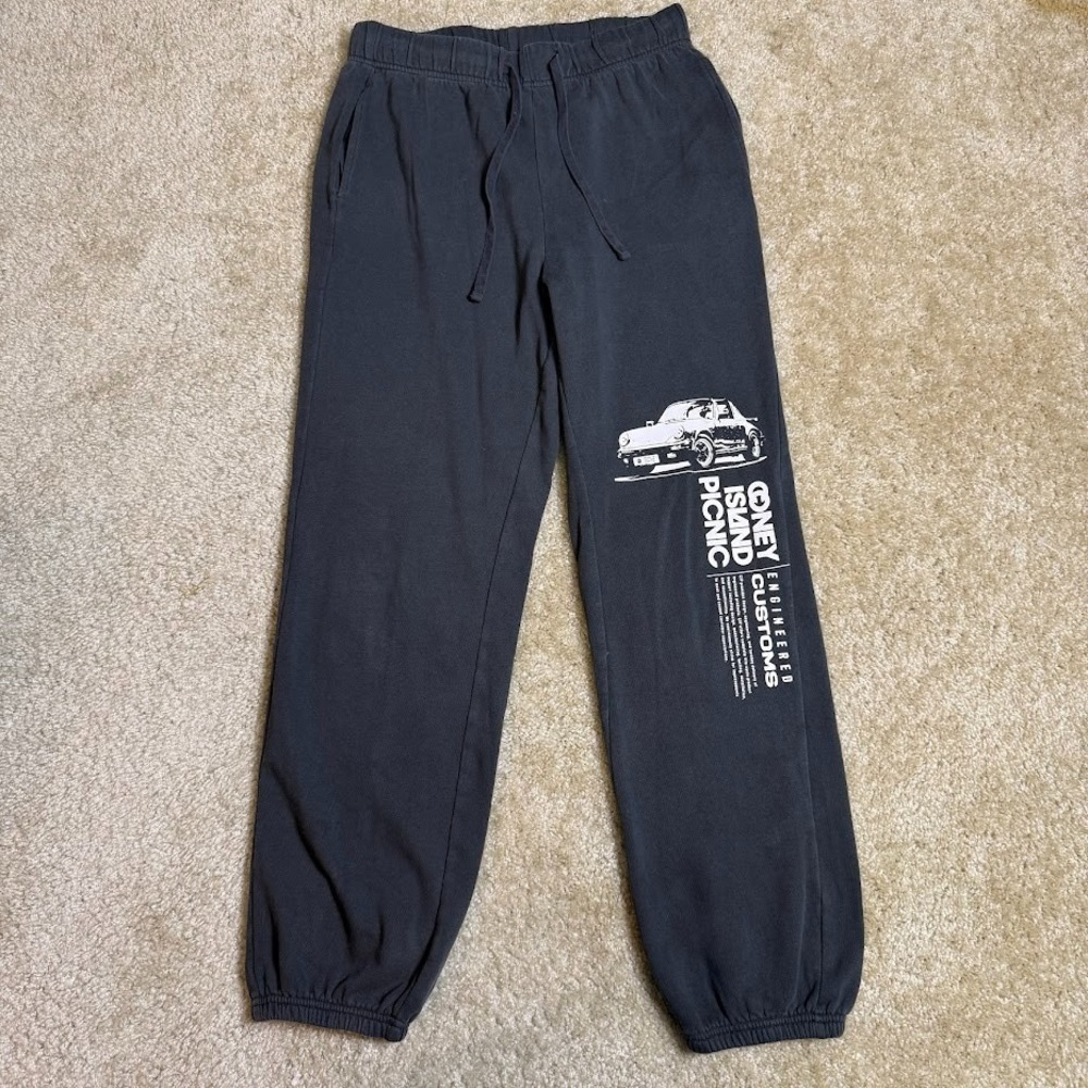 Coney Island X‎ Engineered Customs Sweatpants Small Picnic Eco Car 911 Porsche